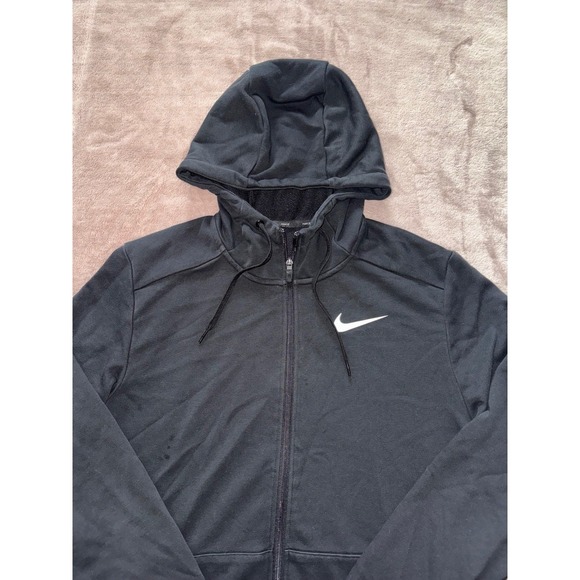 Nike Pro Dri-Fit Men's Training Full Zip Hoodie Jacket Black Size Medium - Picture 3 of 9